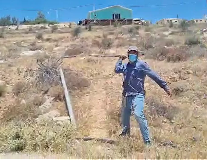 מתנחלים יידו אבנים לעבר פעילים בדרום הר חברון