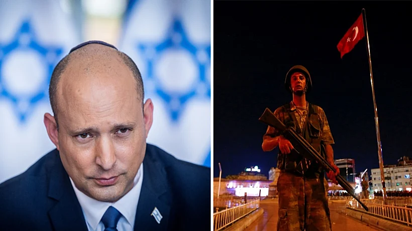 חייל טורקי (ארכיון) וראש הממשלה נפתלי בנט