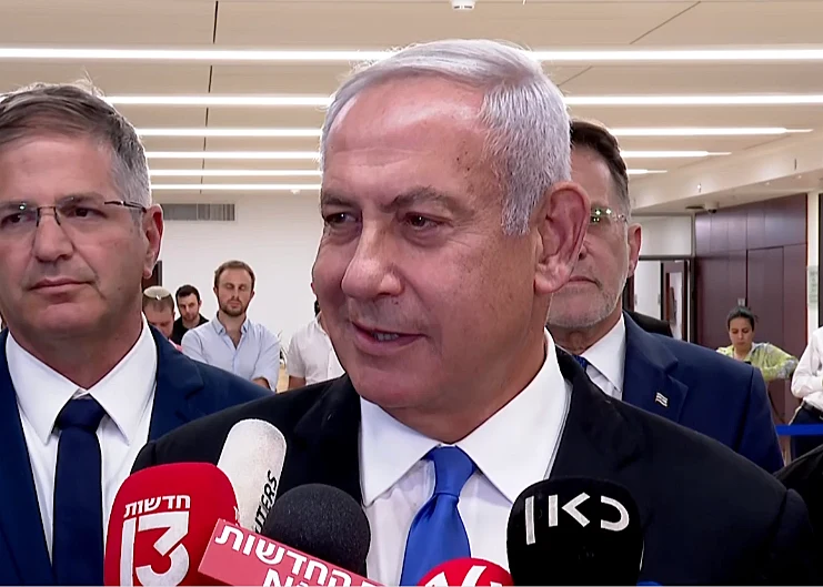 ביבי נתניהו נואם לקראת בחירות