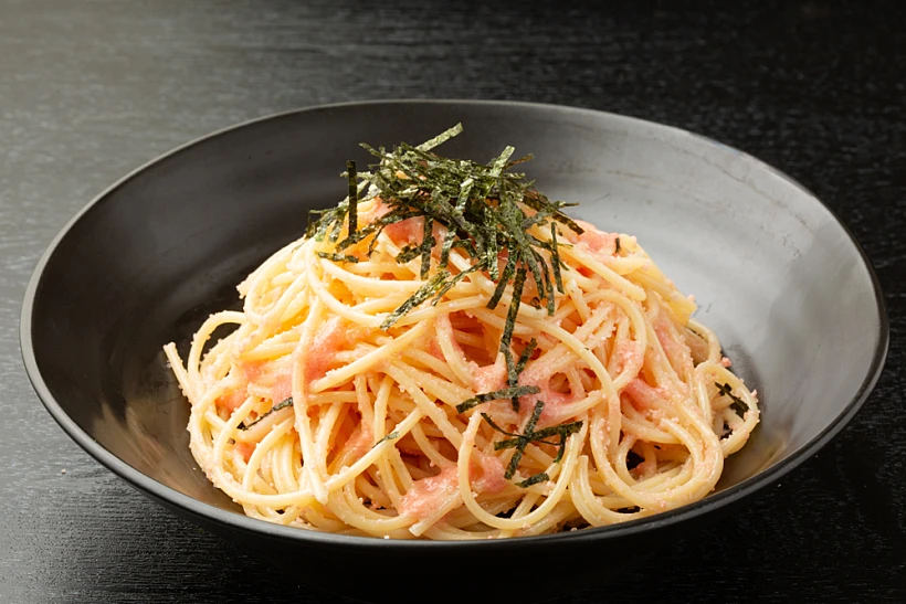 Pasta,with,spicy,cod,roe,sauce