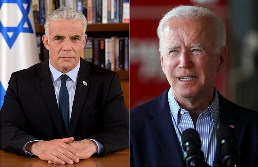 נשיא ארה''ב, ג'ו ביידן וראש הממשלה, יאיר לפיד