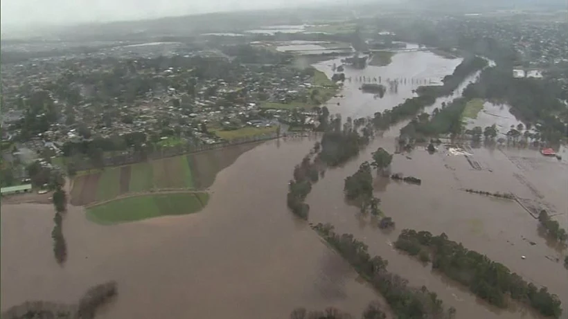 צילום ההצפות בסידני מהאוויר