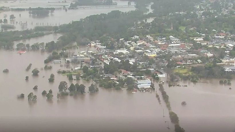 צילום ההצפות בסידני מהאוויר