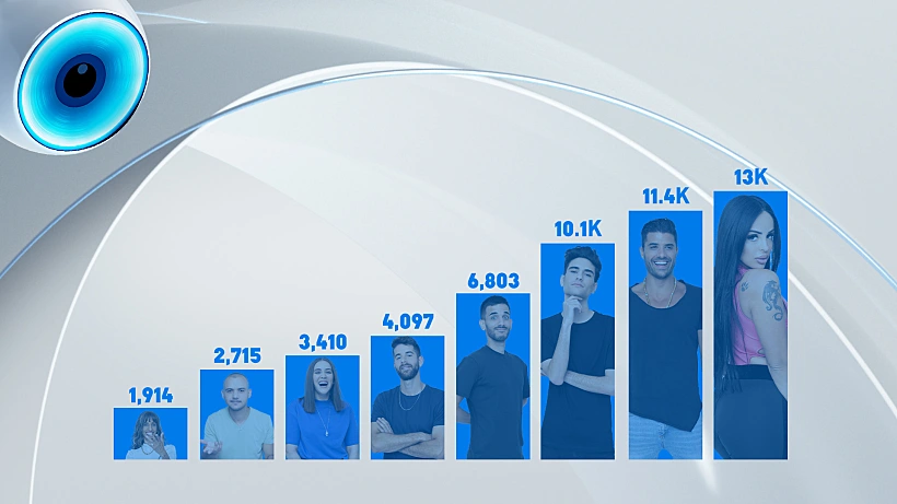 גרף כמות העוקבים האח הגדול