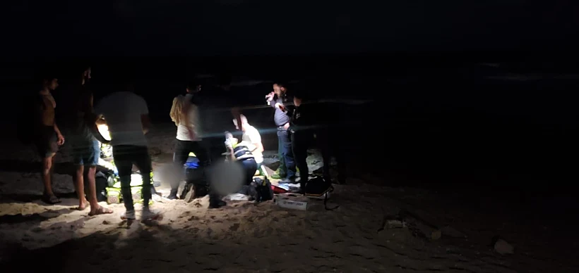 זירת הטביעה בחוף לא מוכרז בפלמחים