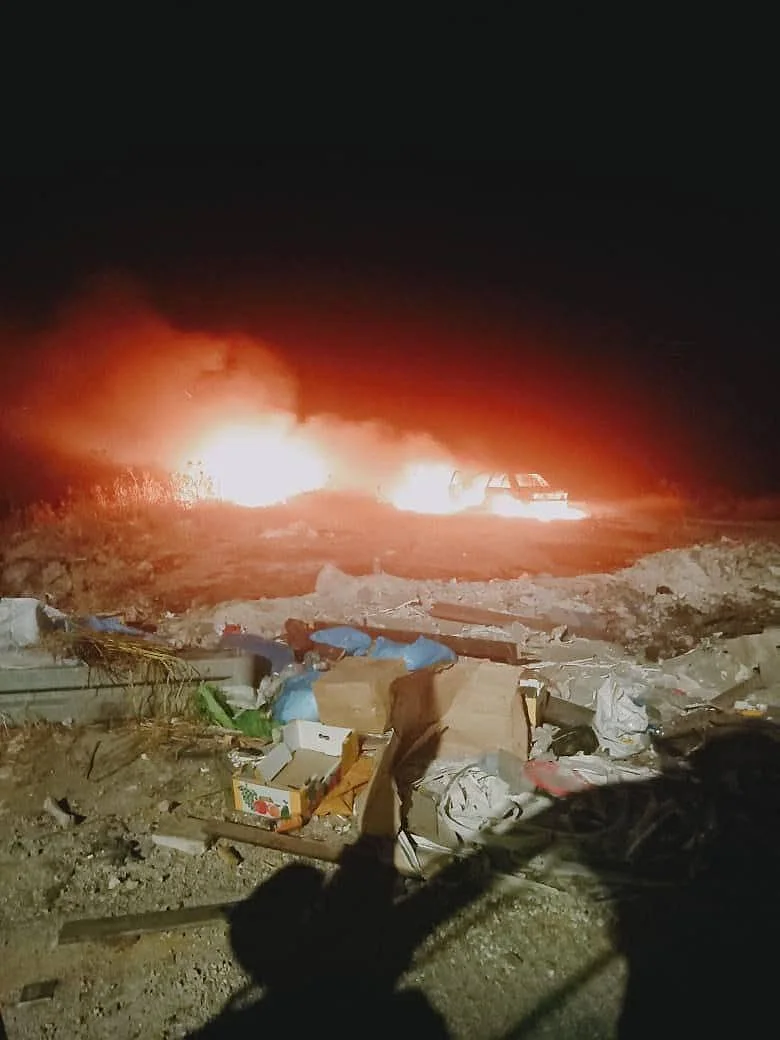 לפי הפלסטינים, הרכב של הישראלים שנכנסו לשכם הוצת