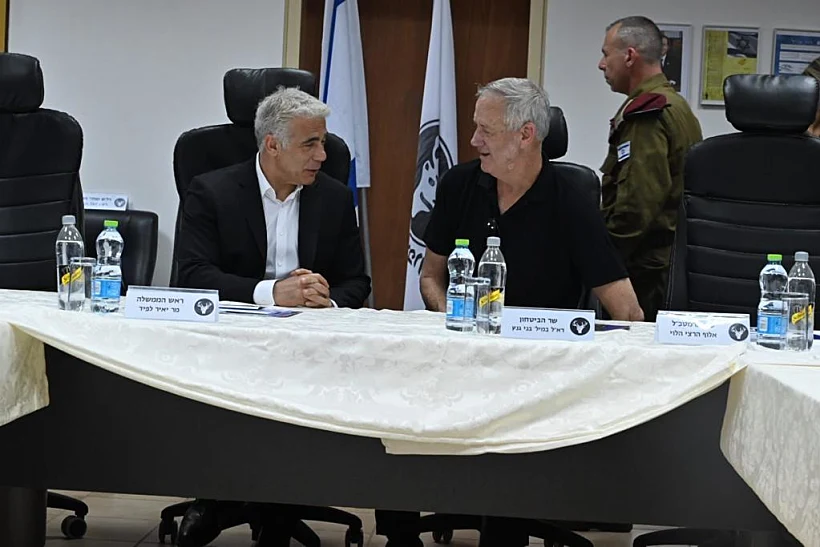 ראש הממשלה יאיר לפיד ושר הביטחון בני גנץ בביקור בפיקוד צפון