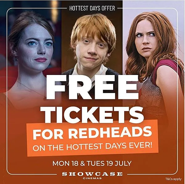 ג'ינג'ים? רשת הקולנוע הזו מחלקת כרטיסים בחינם