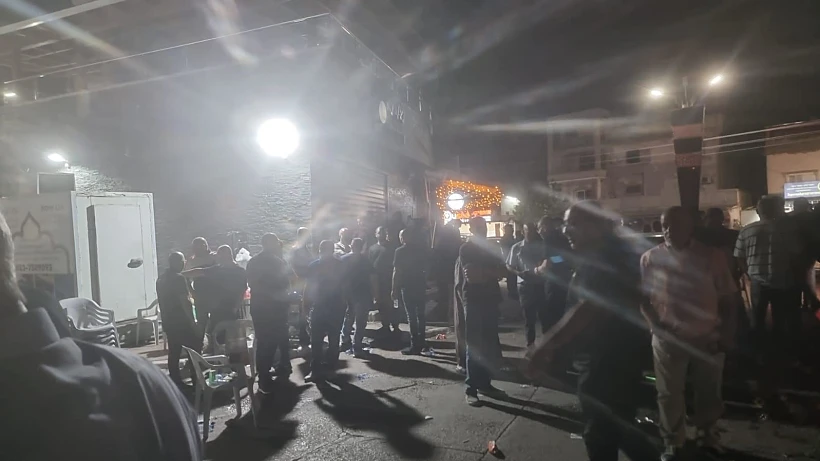 זירת הירי בסוכת אבלים בכפר קאסם