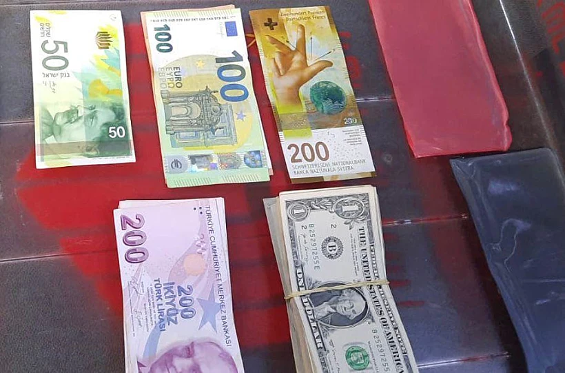 הכסף שנמצא אצל החשודים