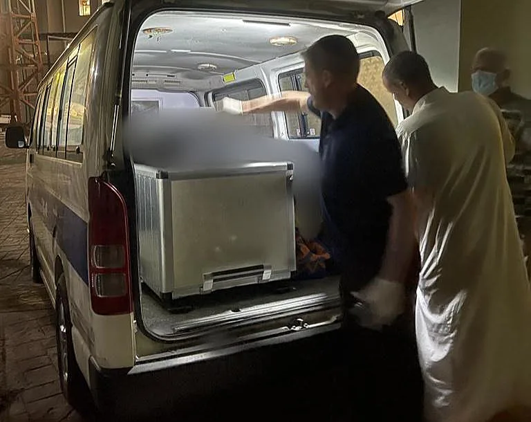 ארונותיהם של ההרוגים בתאונה בסיני מגיעים למעבר טאבה