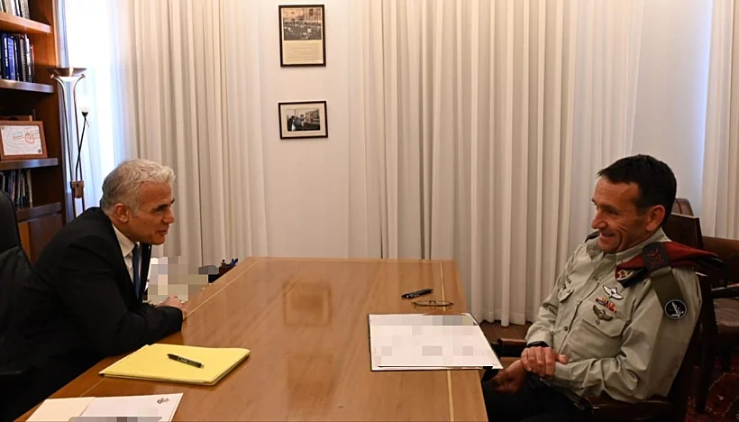 רה''מ יאיר לפיד עם המועמד לתפקיד הרמטכ''ל אלוף הרצי הלוי