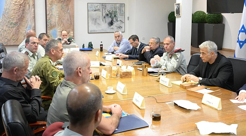 ראש הממשלה יאיר לפיד בהערכת המצב הביטחונית בהשתתפות גורמי הביטחון
