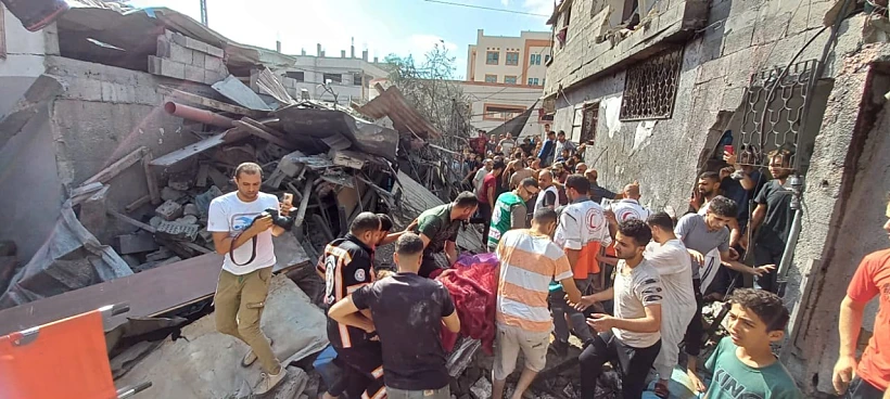 זירת התקיפה בג'בליה הבוקר