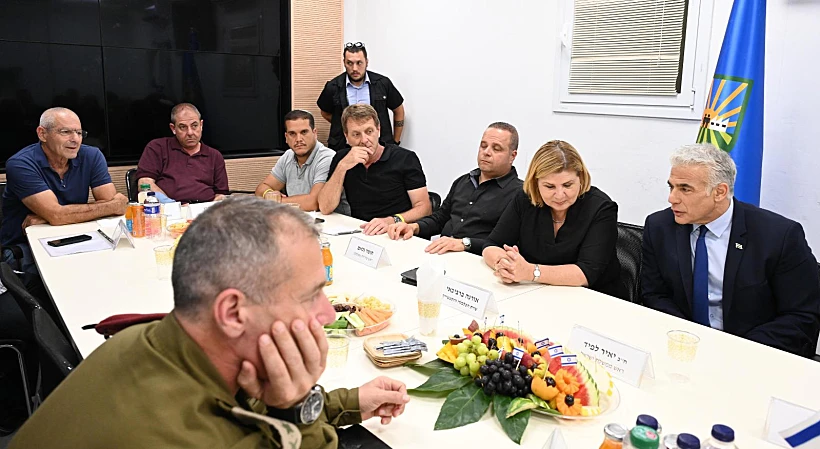 ראש הממשלה יאיר לפיד ביקר היום בפיקוד הדרום ובעוטף עזה