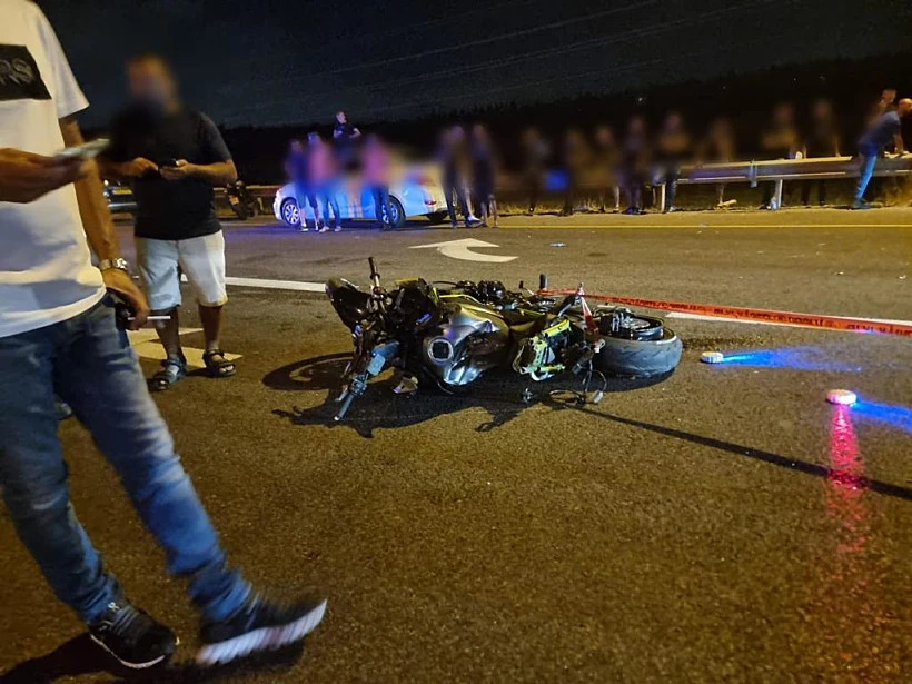 זירת התאונה בכביש 65