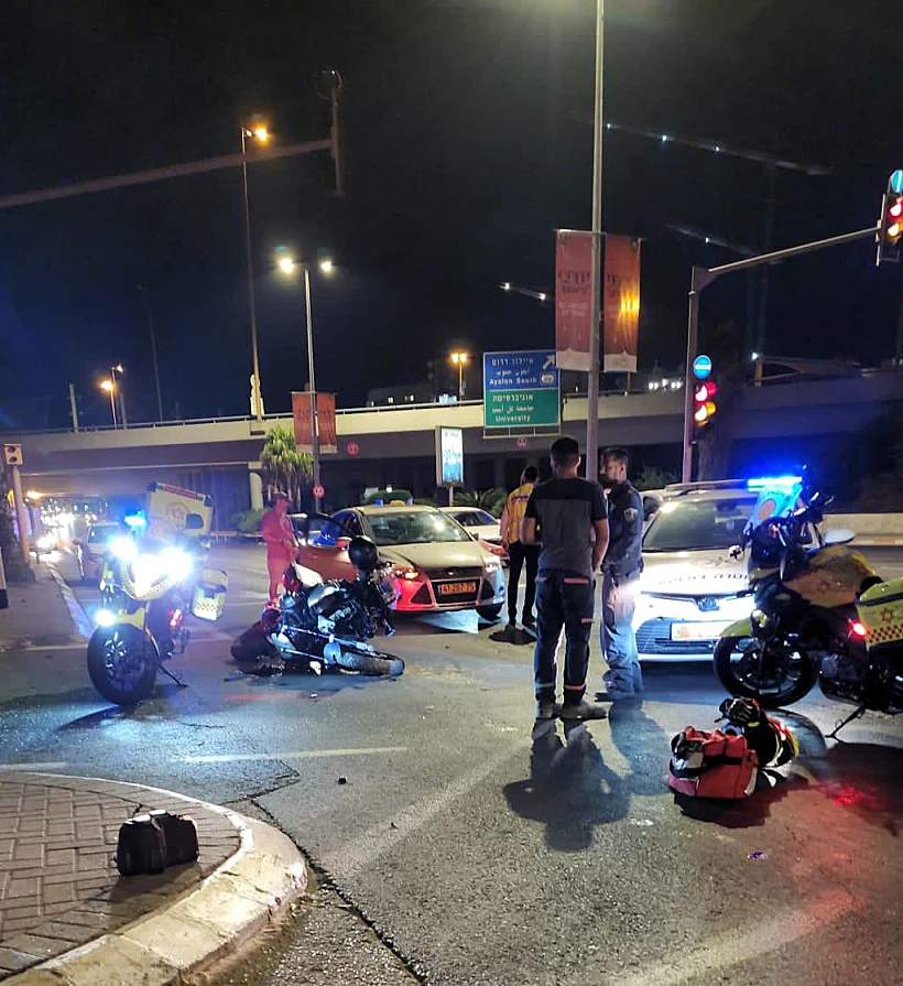 זירת התאונה בשדרות רוקח