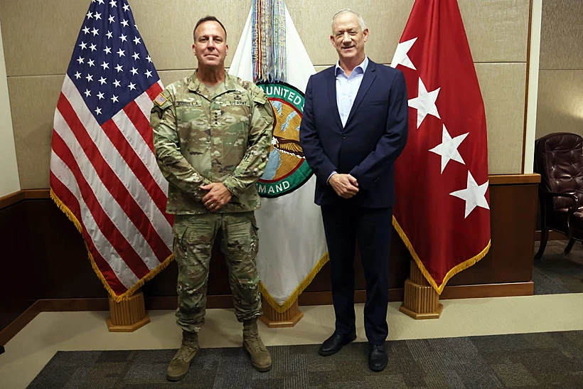 שר הביטחון בני גנץ בביקורו בארה''ב