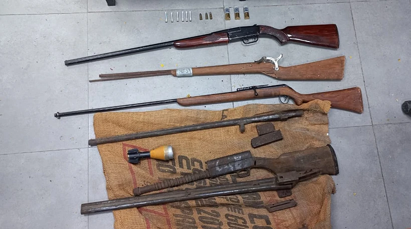 אמצעי הלחימה שנתפסו במהלך המעצרים