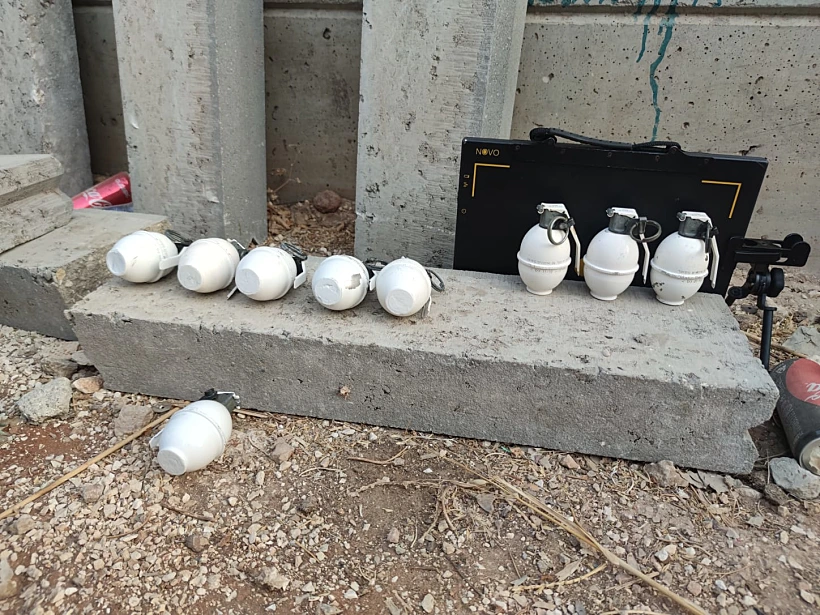 רימונים שהוסלקו במסגד ברמלה