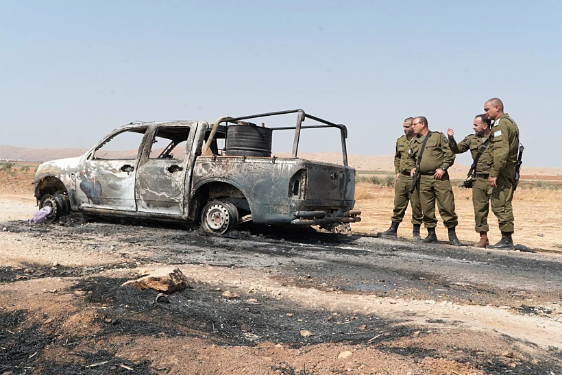סריקות בזירה - בעקבות פיגוע הירי בבקעת הירדן