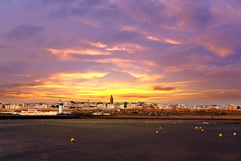 Sunset,over,sale,,rabat,,morocco