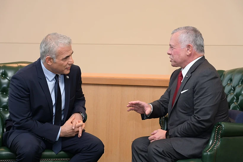 רה''מ יאיר לפיד ועבדאללה מלך ירדן בניו יורק