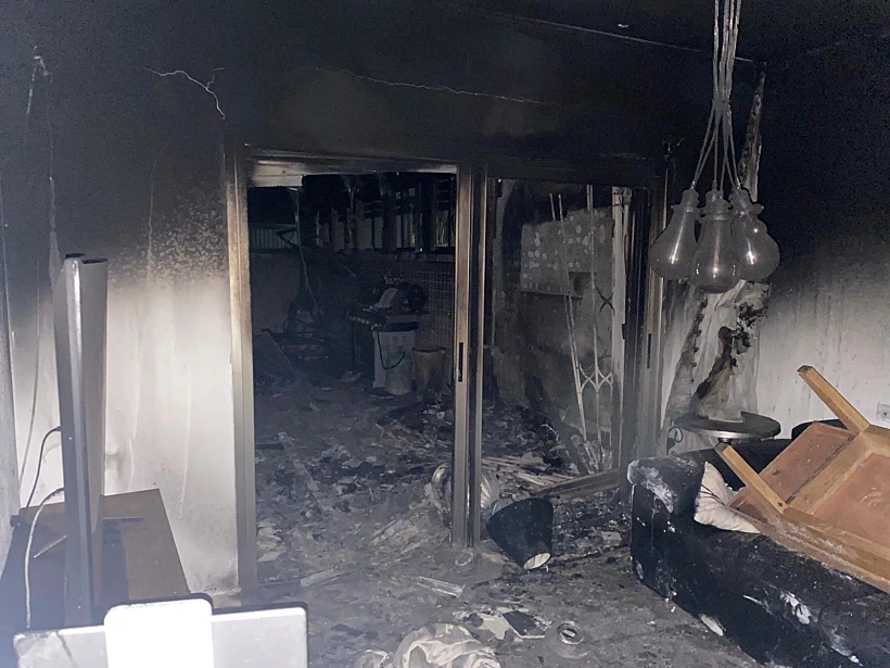 הדירה שנשרפה באשקלון