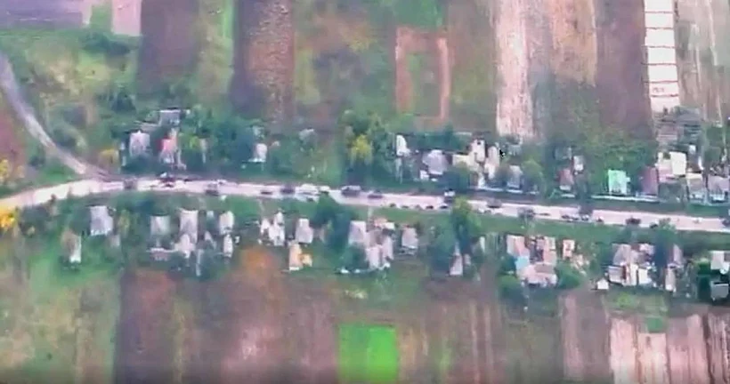 שיירה רוסית בורחת מלימאן, אתמול