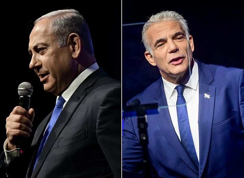 רה''מ יאיר לפיד ויו''ר האופוזיציה בנימין נתניהו