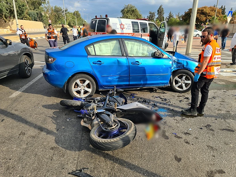 זירת התאונה באשדוד