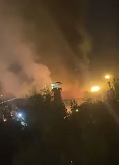 תיעוד שריפה בכלא ''אווין'' בטהרן