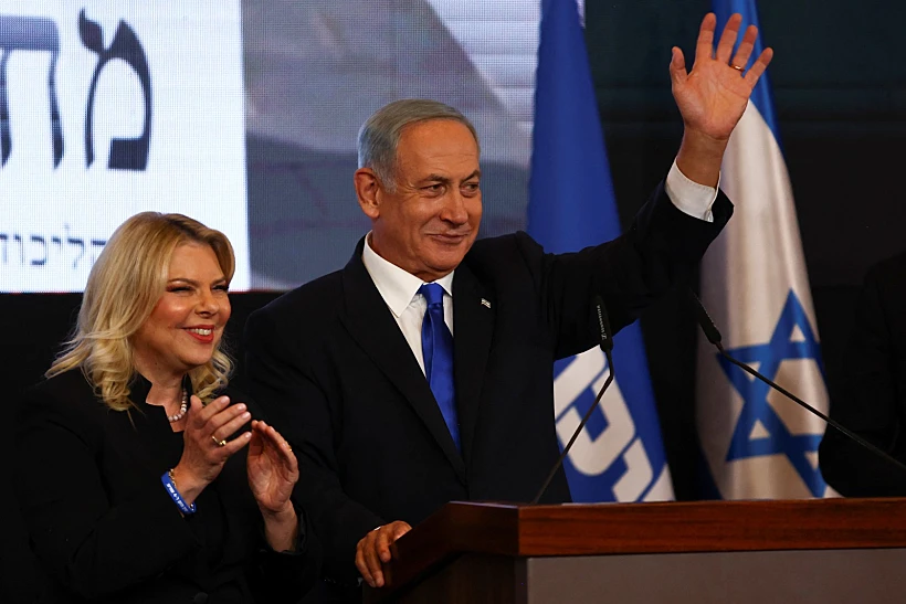 בנימין נתניהו ורעייתו שרה