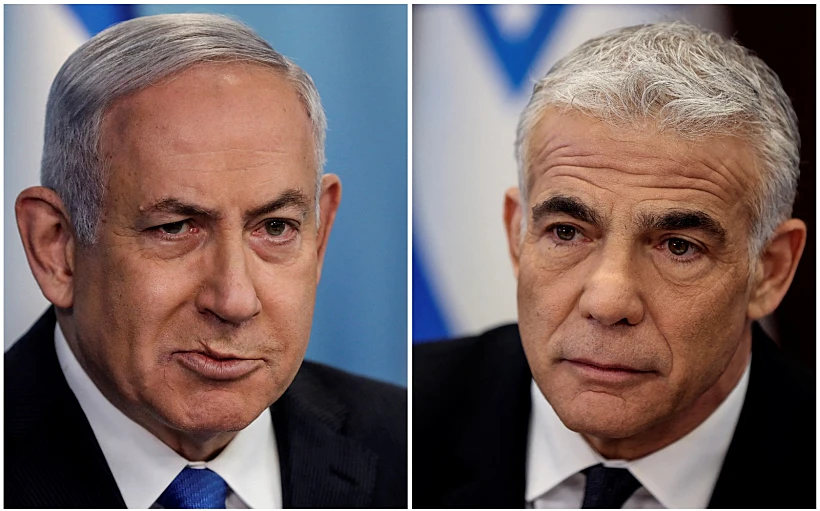 יאיר לפיד ובנימין נתניהו