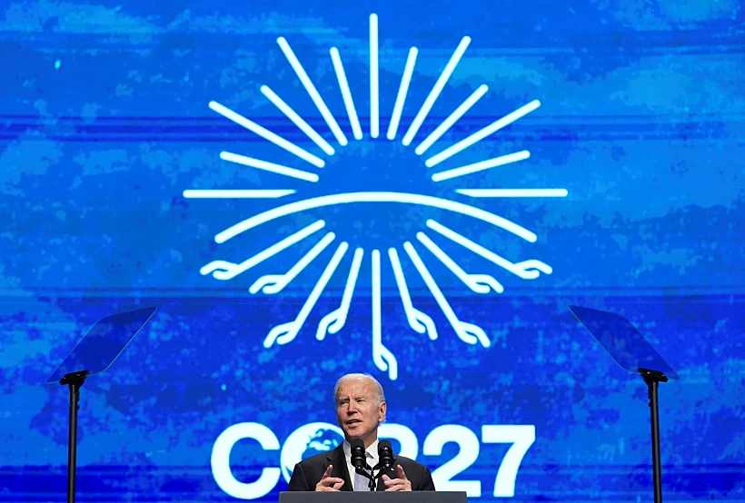 ביידן נואם בוועידת האקלים של האו''ם במצרים