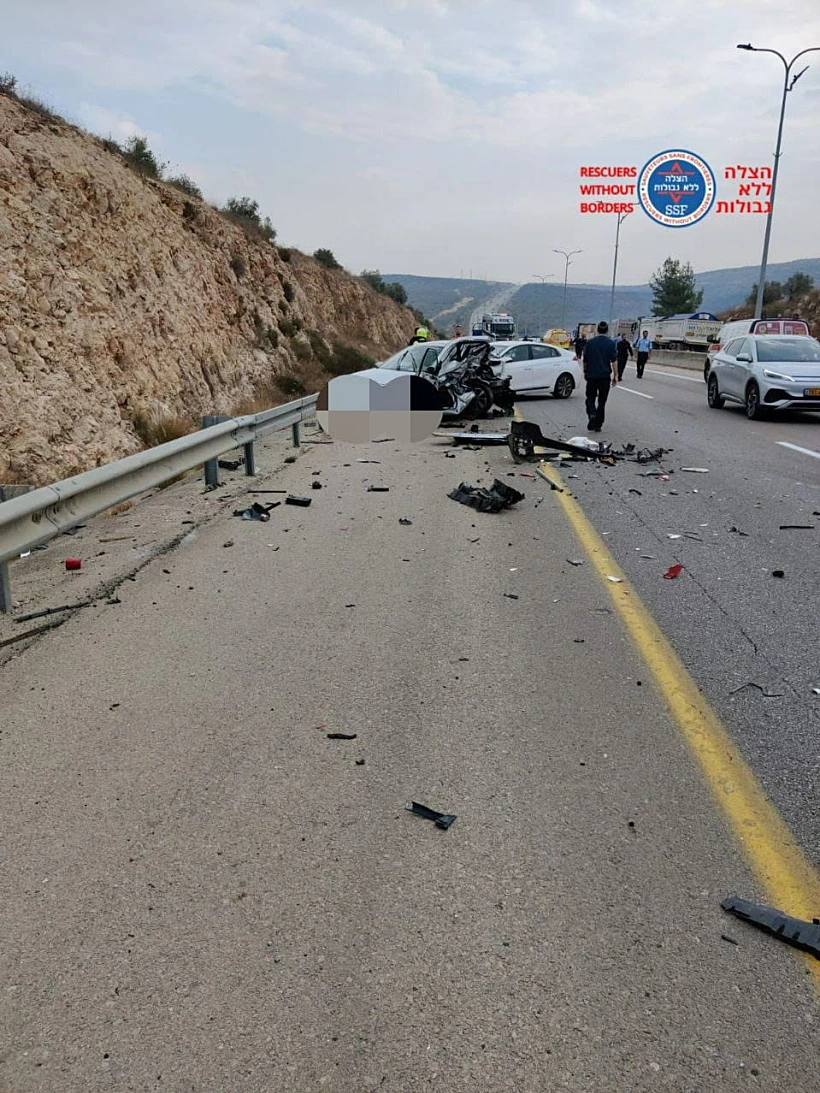 תאונת הדרכים שגרם המחבל בכביש 5