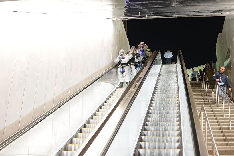 תרגול אירוע טרור ברכבת הקלה בגוש דן