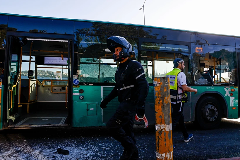 זירת הפיגוע בכניסה לירושלים