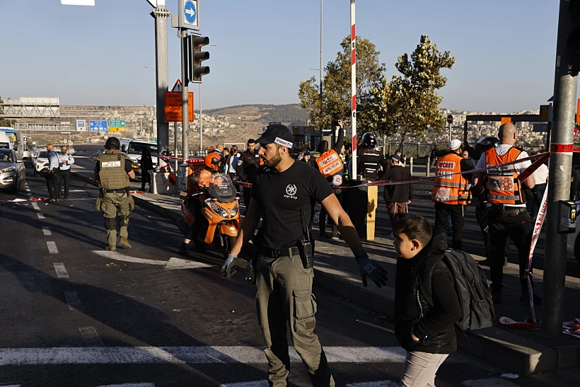 זירת הפיגוע בכניסה לירושלים