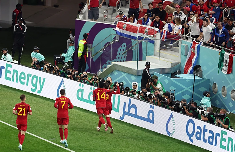 גאבי חוגג, ספרד עם 0:5 מול קוסטה ריקה מונדיאל 2022 בקטר