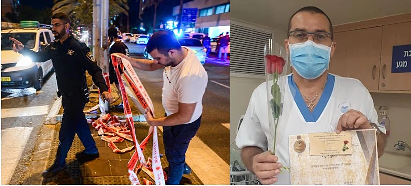 יורי וולקוב בן ה-52 שנרצח בחולון, לצד זירת האירוע