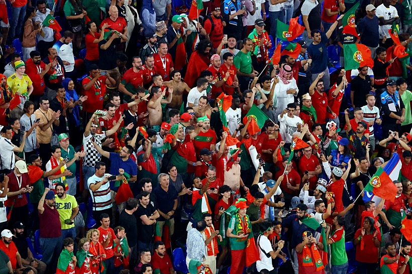 הקהל של פורטוגל חוגג ניצחון גדול על גאנה מונדיאל 2022 בקטר
