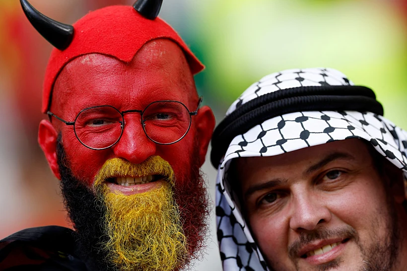 אוהדי נבחרת בלגיה מונדיאל 2022 בקטר