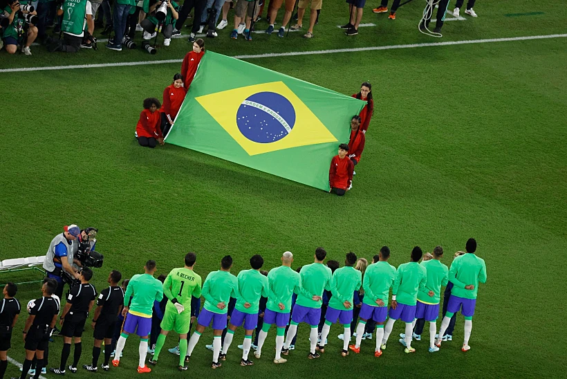 לפני שריקת הפתיחה בין ברזיל לשווייץ, מונדיאל 2022 קטר