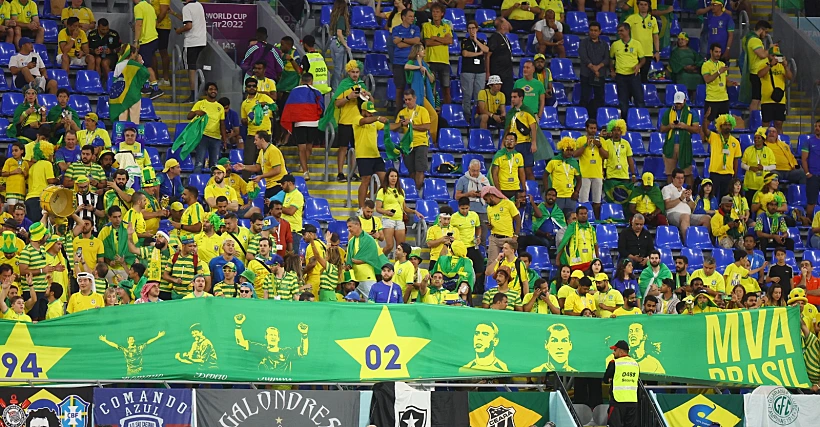 אוהדי ברזיל ביציע, שווייץ, קטר, מונדיאל 2022