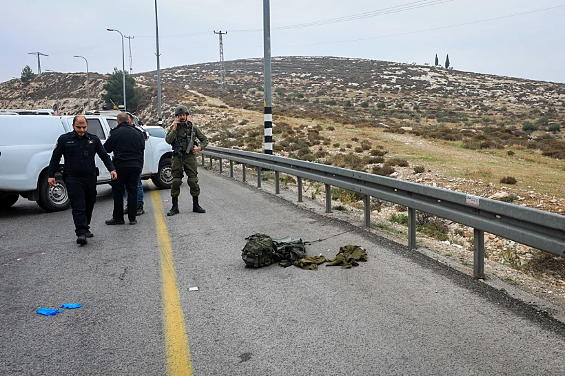 זירת הפיגוע בבנימין