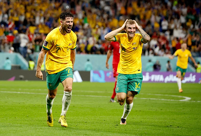 אוסטרליה חוגגת מול דנמרק מונדיאל 2022 בקטר