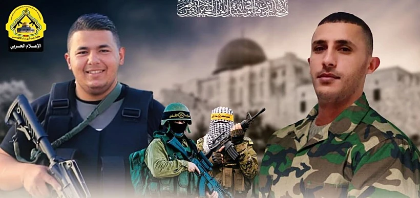 מימין: נעים ג'מאל א-זביידי ומוחמד איימן א-סעדי