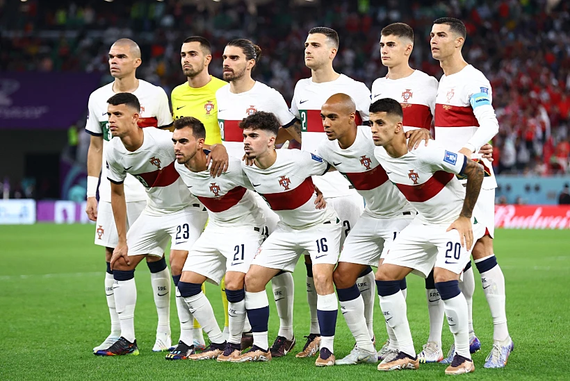 נבחרת פורטוגל לפני המשחק מול דרום קוריאה