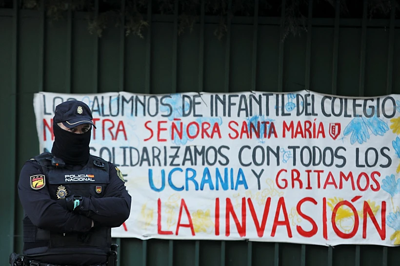 הגעת החבילה החשודה לשגרירות אוקראינה במדריד